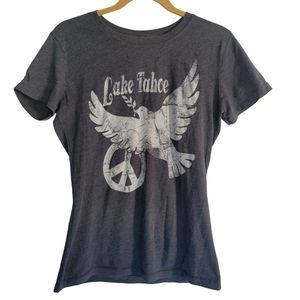 *SOLD* Lake Tahoe with Dove t/shirt Gray- medium